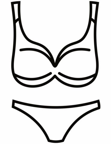 Çocuklar İçin Bikini Boyama Sayfaları 