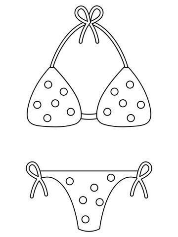 Çocuklar İçin Bikini Boyama Sayfaları 