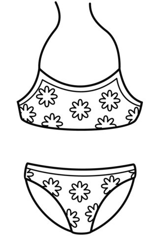 Çocuklar İçin Bikini Boyama Sayfaları 