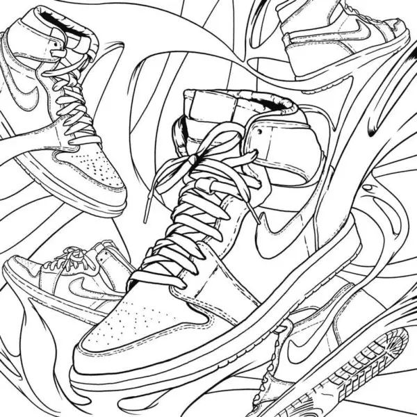 Çocuklar İçin Nike Boyama Sayfaları 