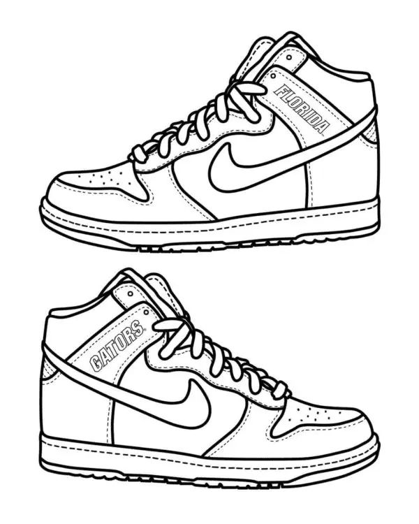 Çocuklar İçin Nike Boyama Sayfaları 
