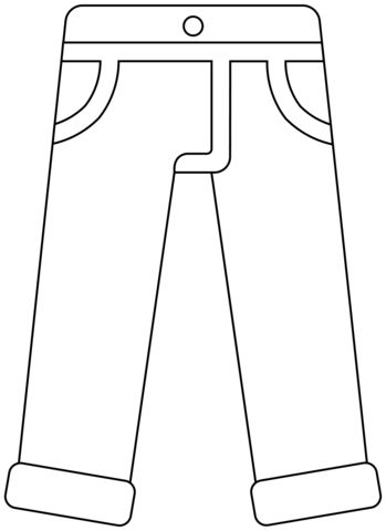 Çocuklar İçin Pantalon Boyama Sayfaları 