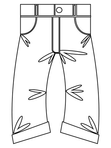 Çocuklar İçin Pantalon Boyama Sayfaları 