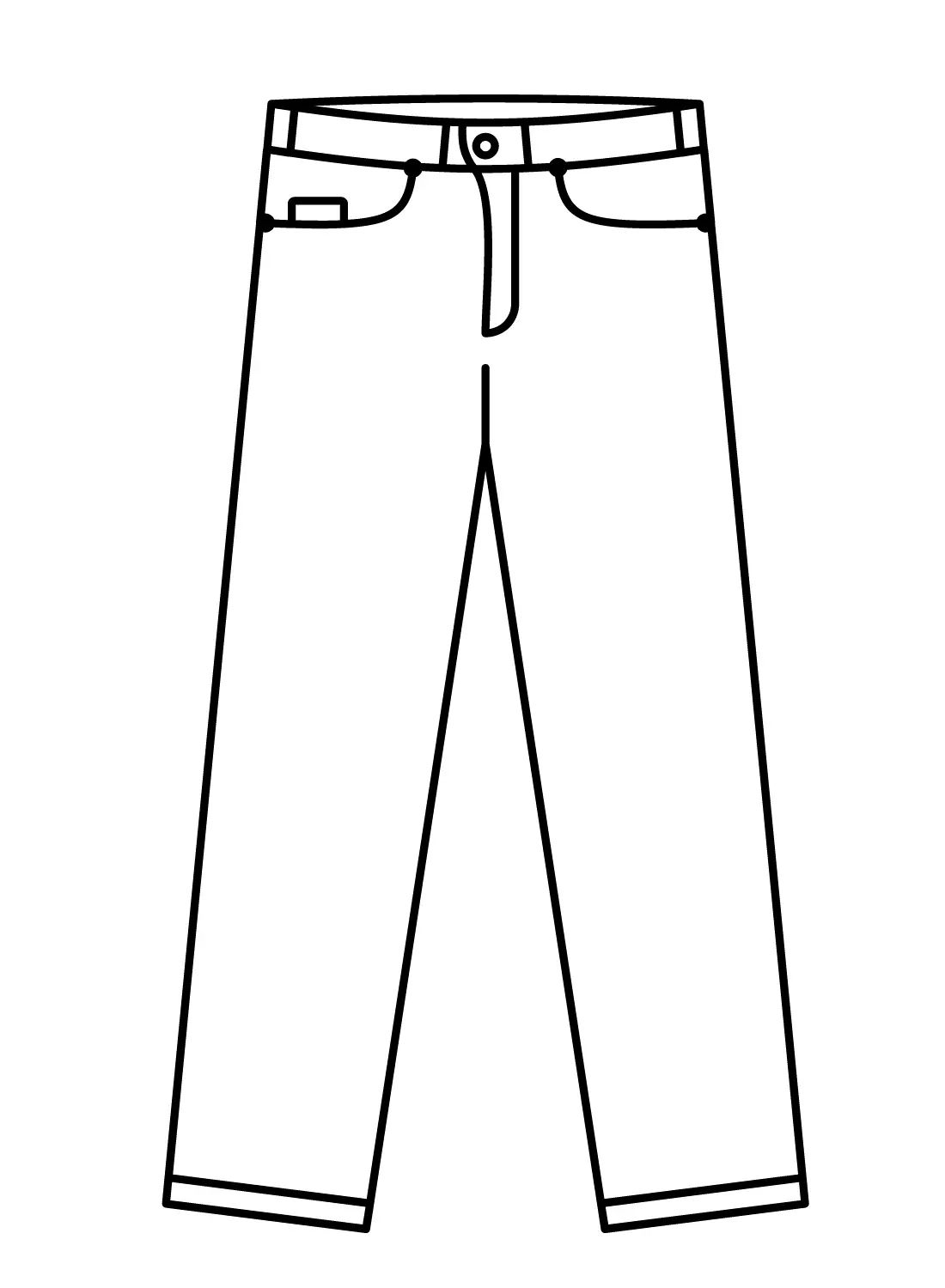 Çocuklar İçin Pantalon Boyama Sayfaları 