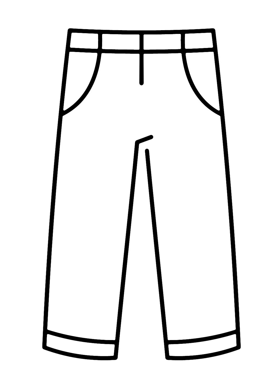 Çocuklar İçin Pantalon Boyama Sayfaları 
