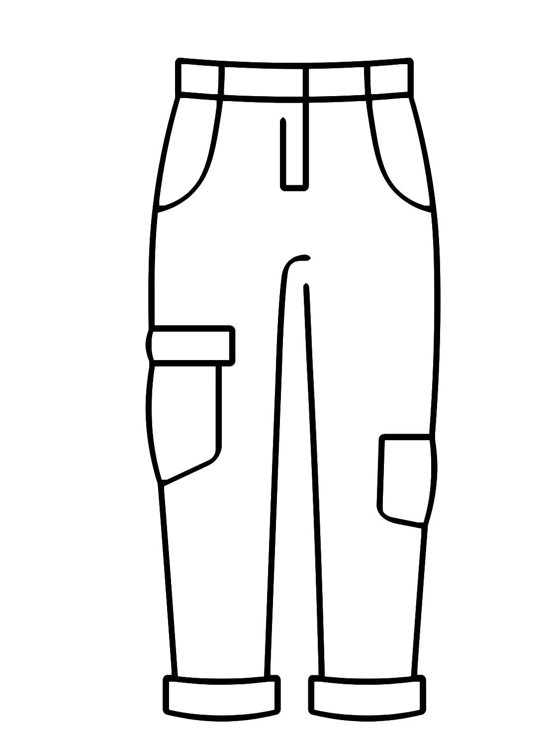 Çocuklar İçin Pantalon Boyama Sayfaları 