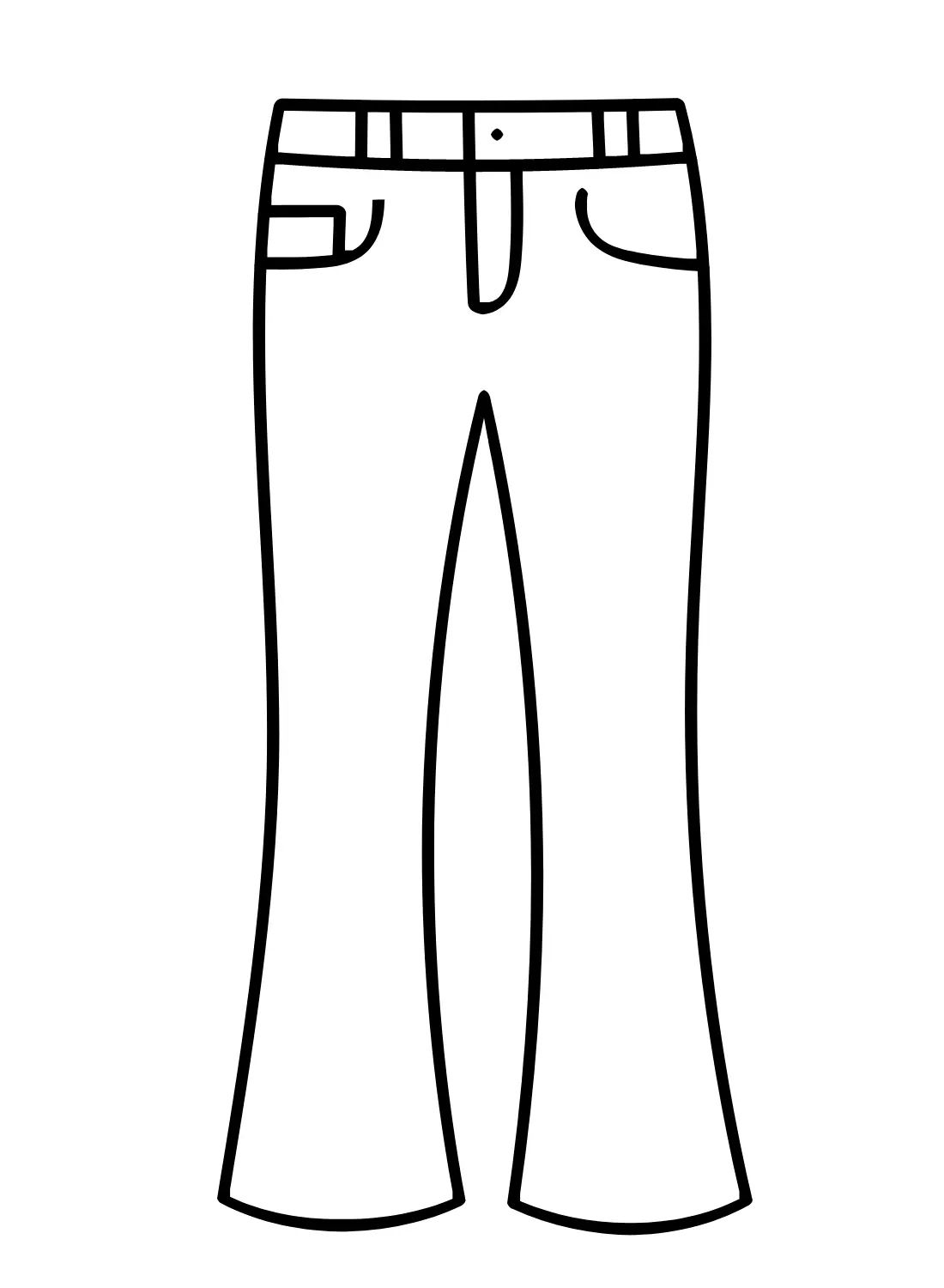 Çocuklar İçin Pantalon Boyama Sayfaları 