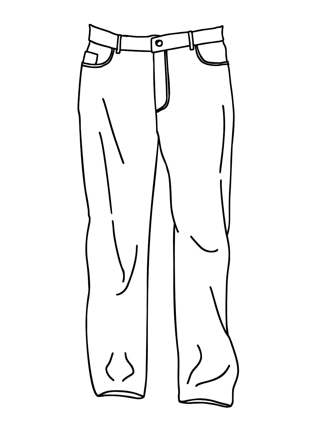 Çocuklar İçin Pantalon Boyama Sayfaları 