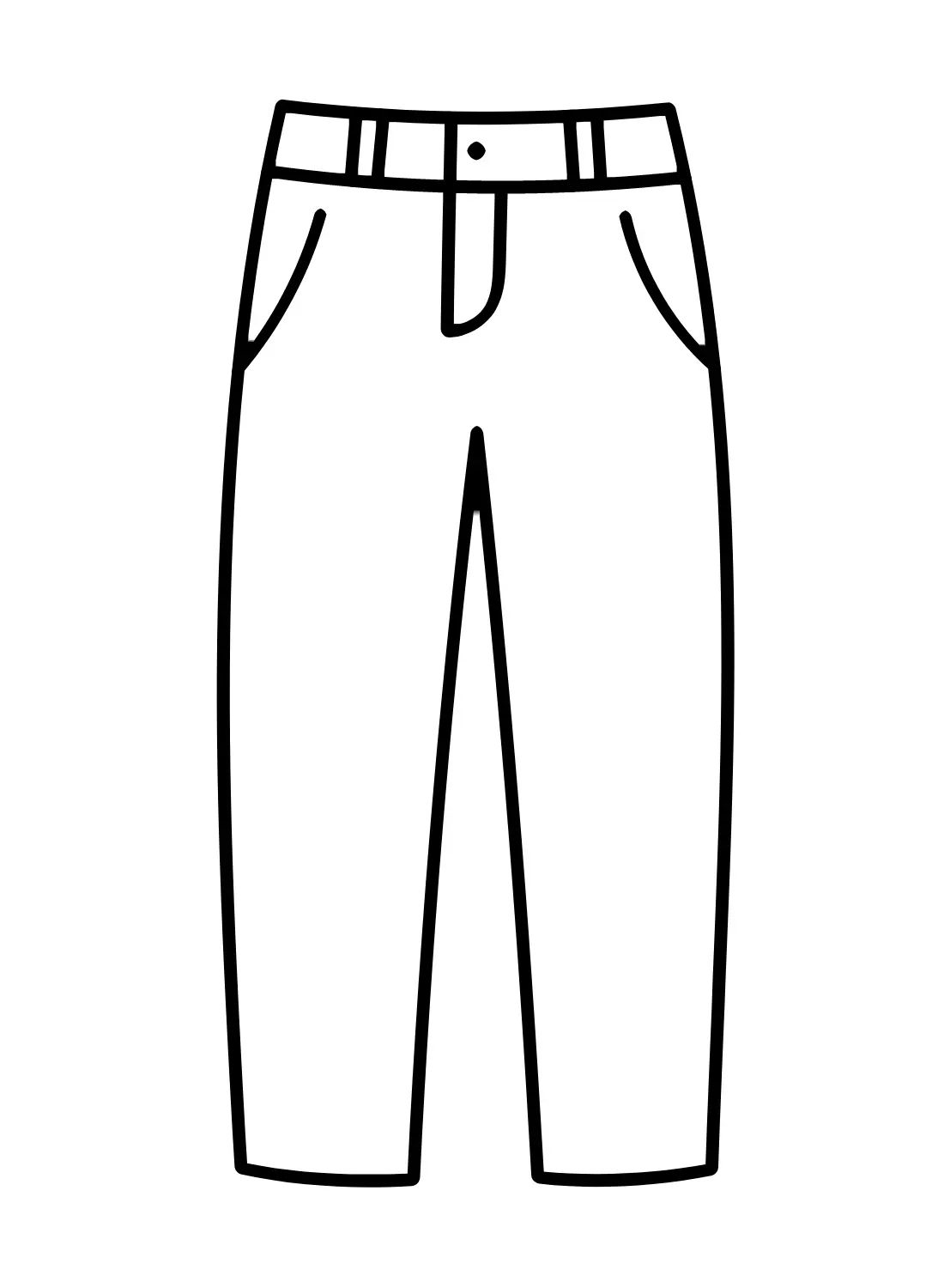 Çocuklar İçin Pantalon Boyama Sayfaları 