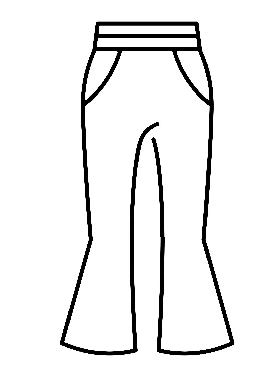 Çocuklar İçin Pantalon Boyama Sayfaları 