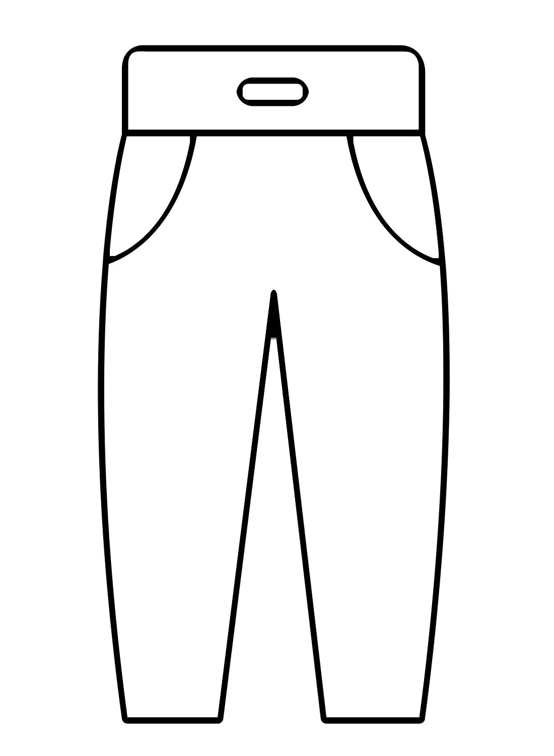 Çocuklar İçin Pantalon Boyama Sayfaları 