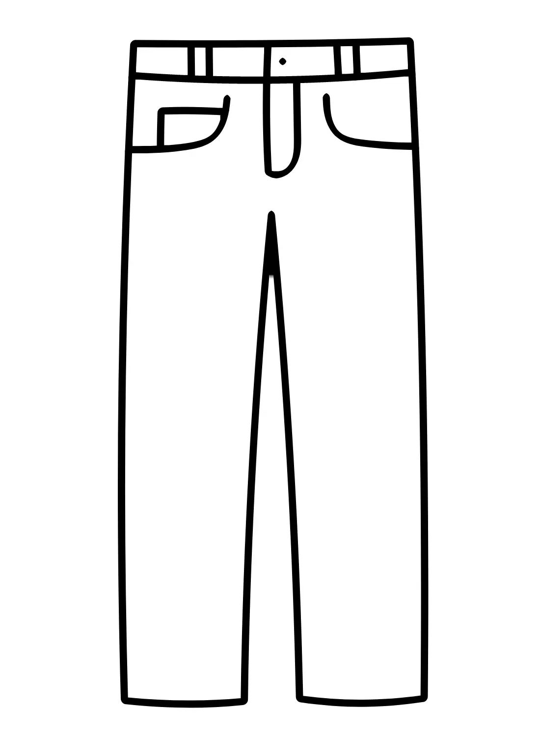 Çocuklar İçin Pantalon Boyama Sayfaları 