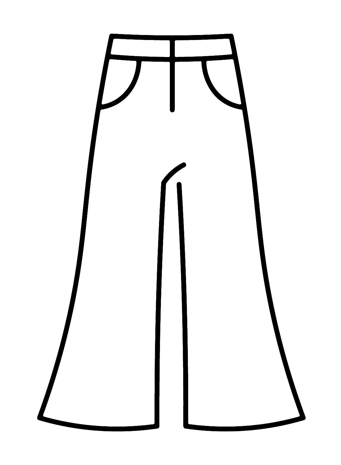 Çocuklar İçin Pantalon Boyama Sayfaları 