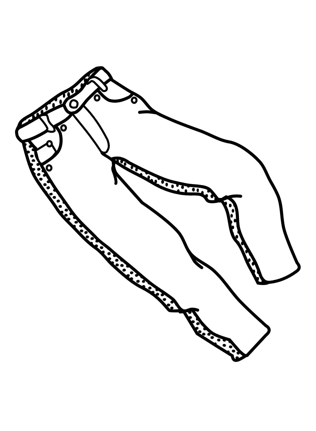Çocuklar İçin Pantalon Boyama Sayfaları 