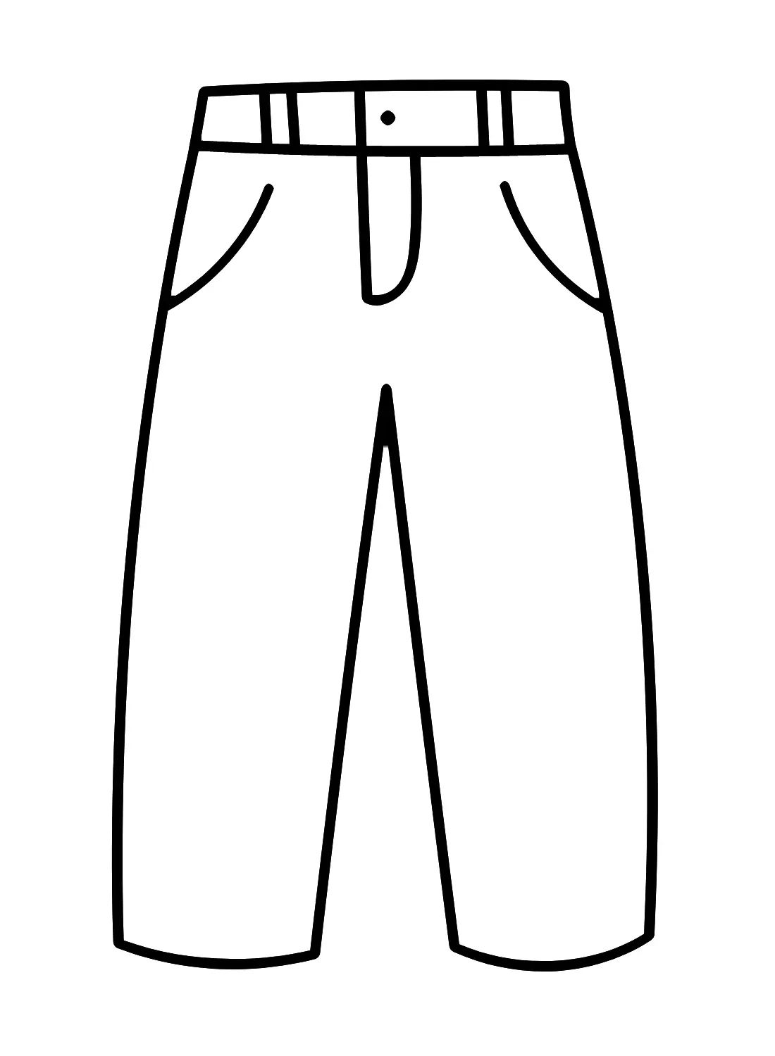 Çocuklar İçin Pantalon Boyama Sayfaları 