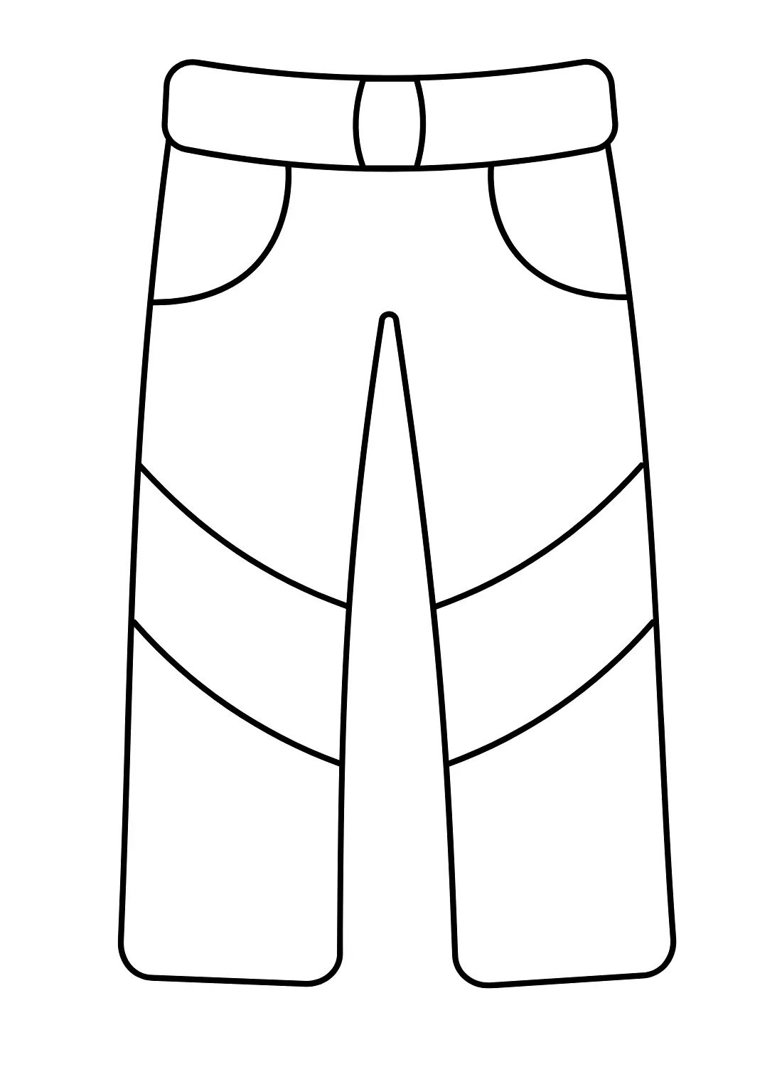 Çocuklar İçin Pantalon Boyama Sayfaları 