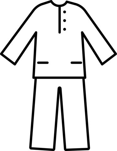 Çocuklar İçin Pijama Boyama Sayfaları 