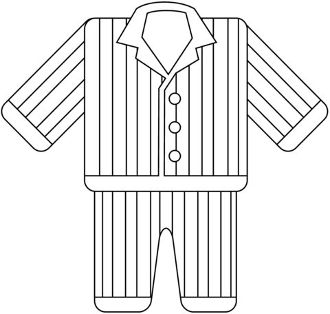 Çocuklar İçin Pijama Boyama Sayfaları 