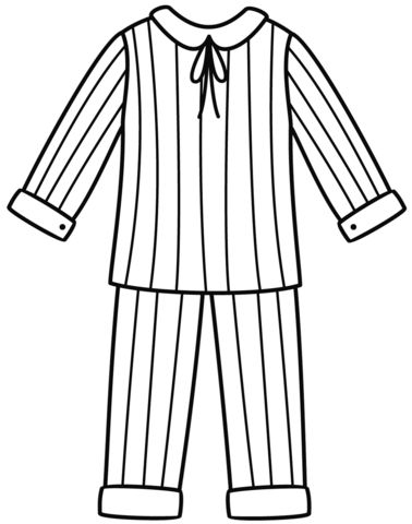 Çocuklar İçin Pijama Boyama Sayfaları 
