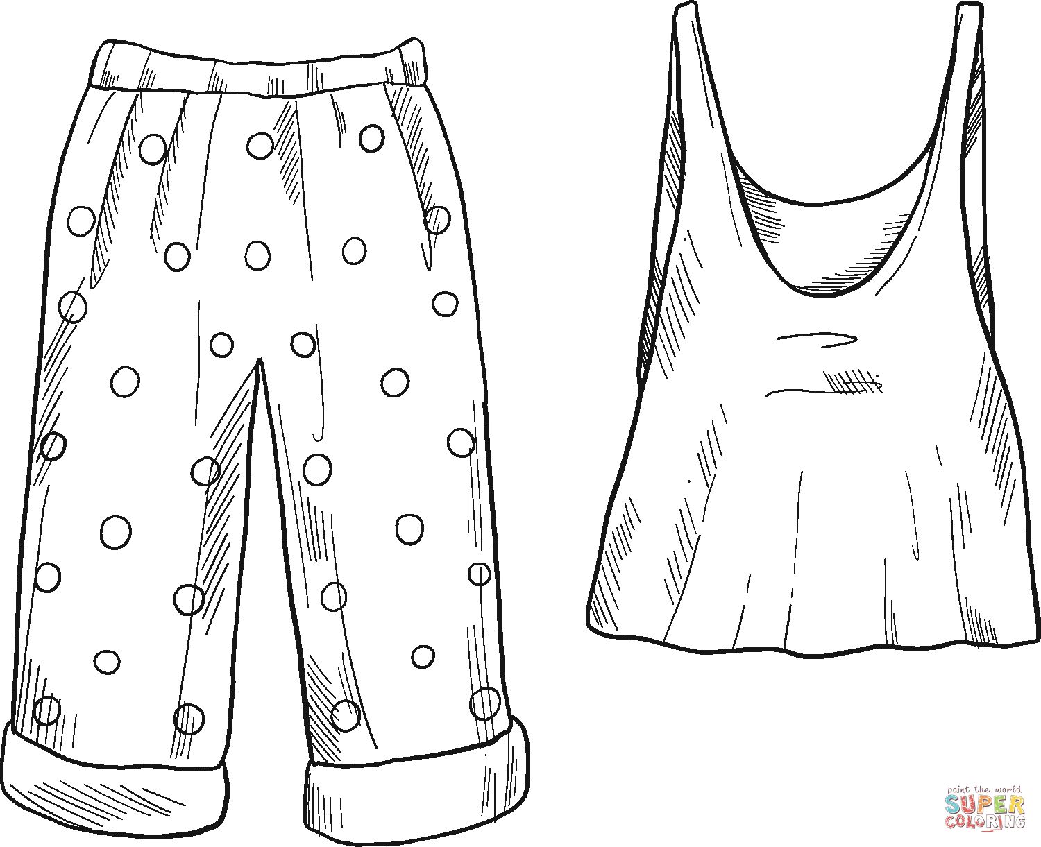 Çocuklar İçin Pijama Boyama Sayfaları 