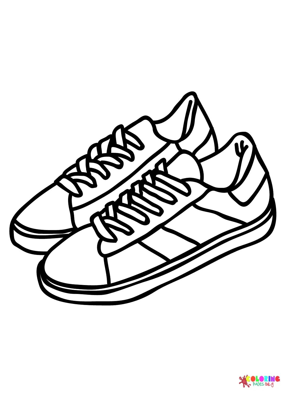Çocuklar İçin Sneaker Boyama Sayfaları 