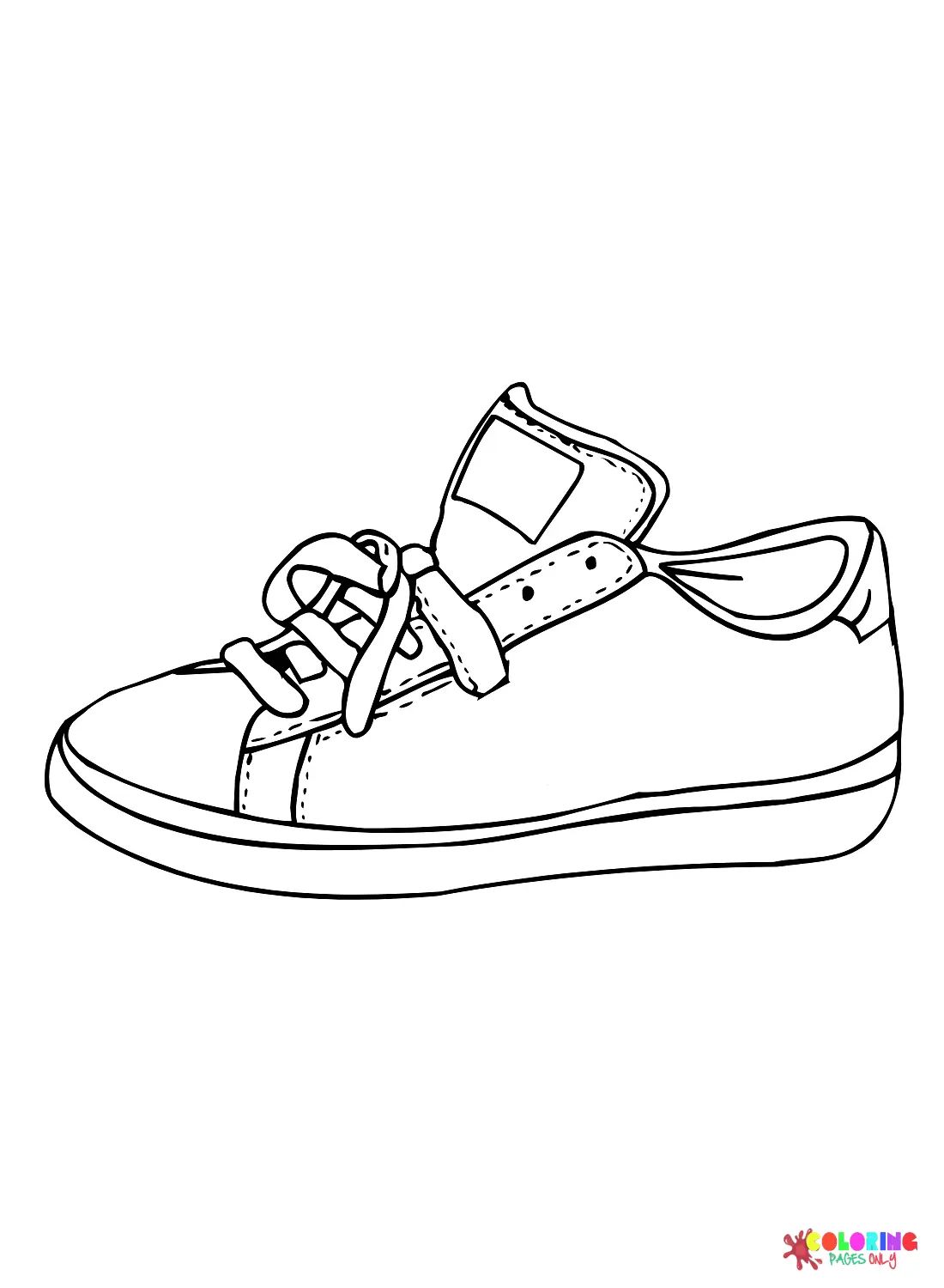 Çocuklar İçin Sneaker Boyama Sayfaları 