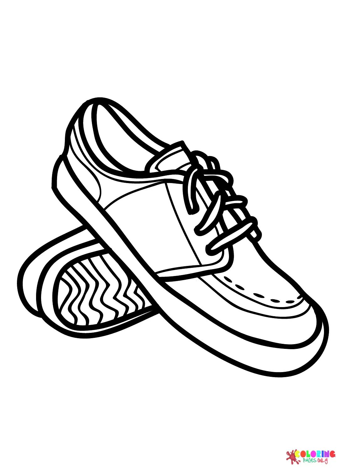 Çocuklar İçin Sneaker Boyama Sayfaları 