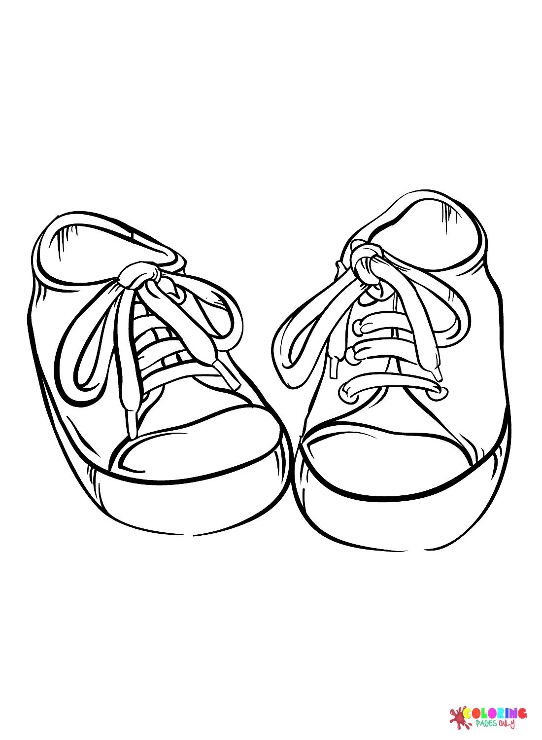 Çocuklar İçin Sneaker Boyama Sayfaları 