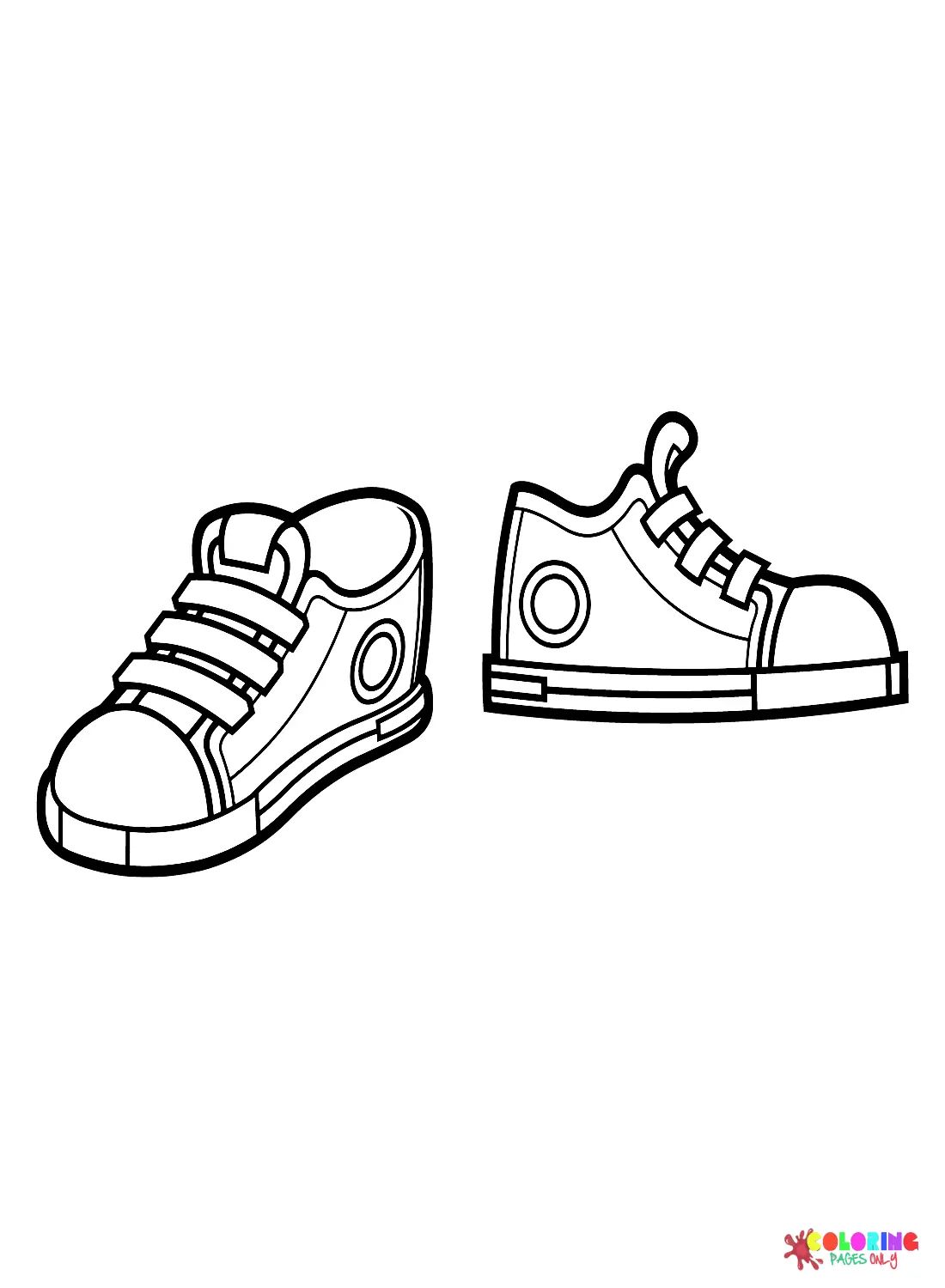 Çocuklar İçin Sneaker Boyama Sayfaları 