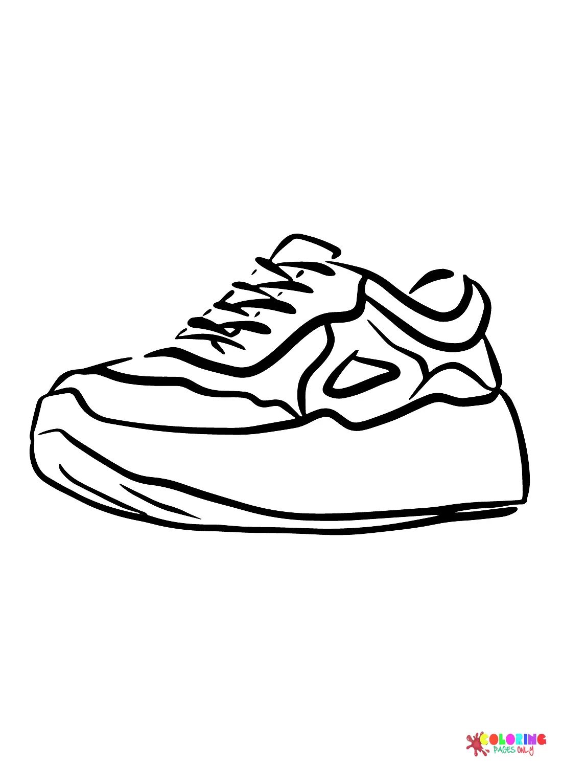Çocuklar İçin Sneaker Boyama Sayfaları 