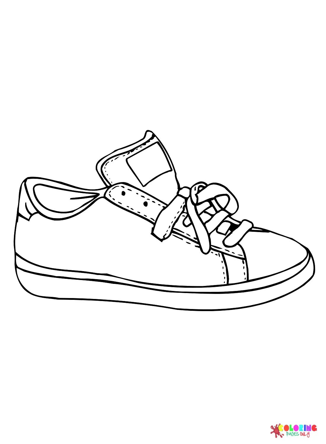 Çocuklar İçin Sneaker Boyama Sayfaları 