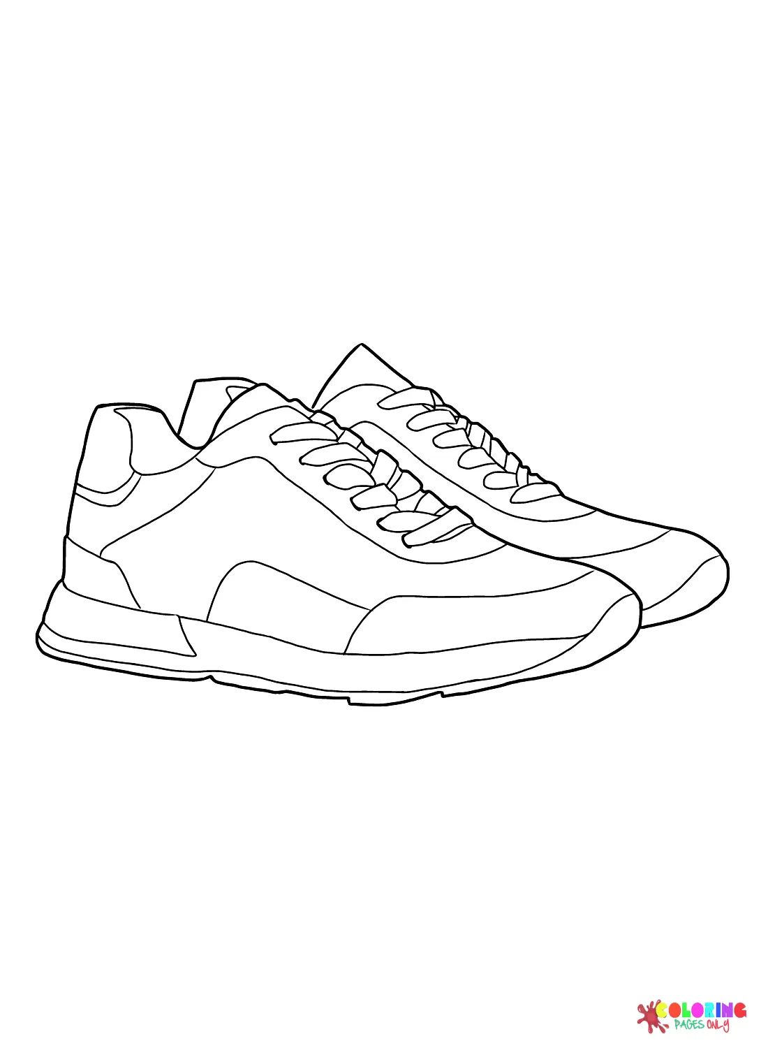 Çocuklar İçin Sneaker Boyama Sayfaları 