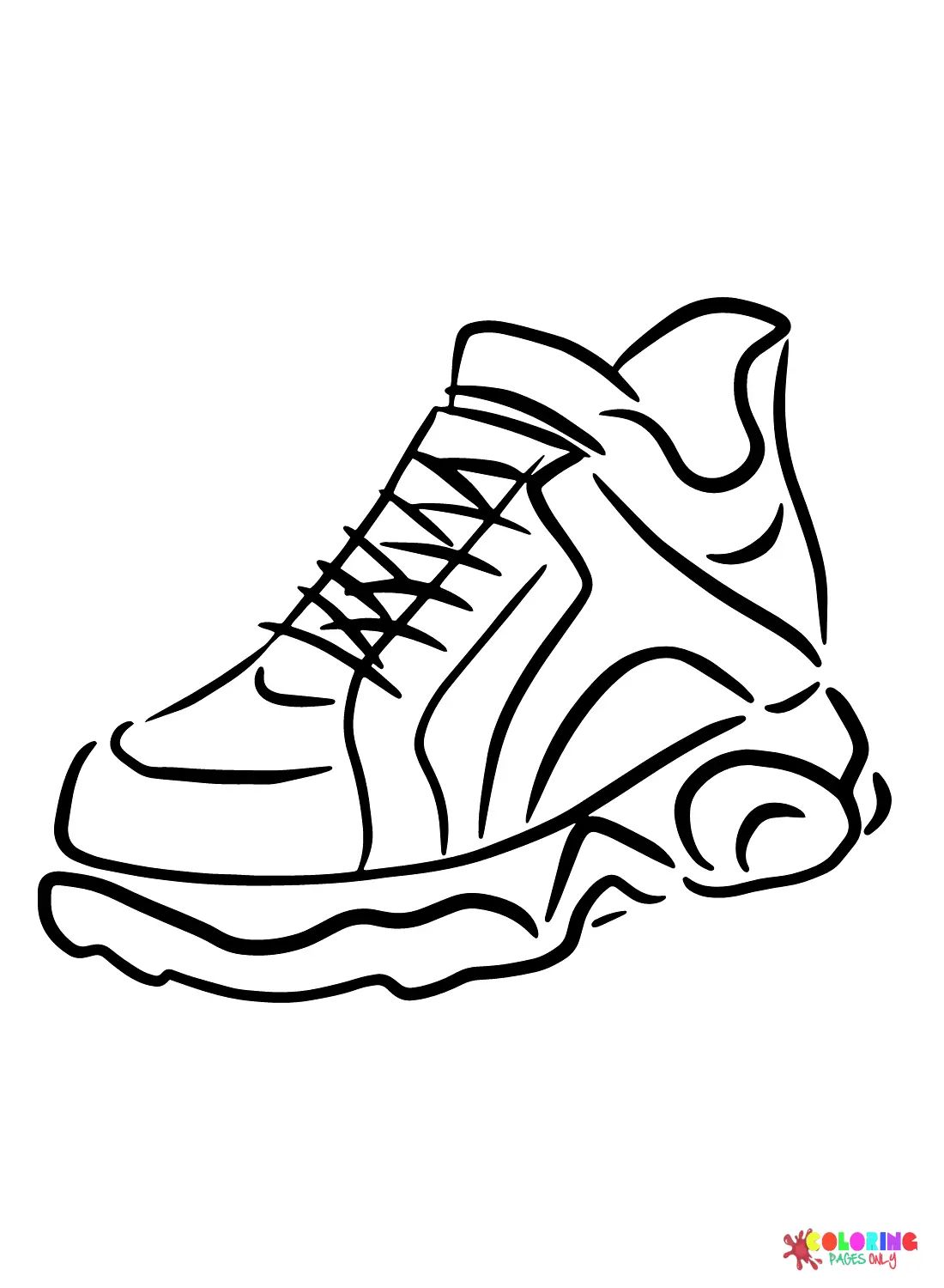 Çocuklar İçin Sneaker Boyama Sayfaları 