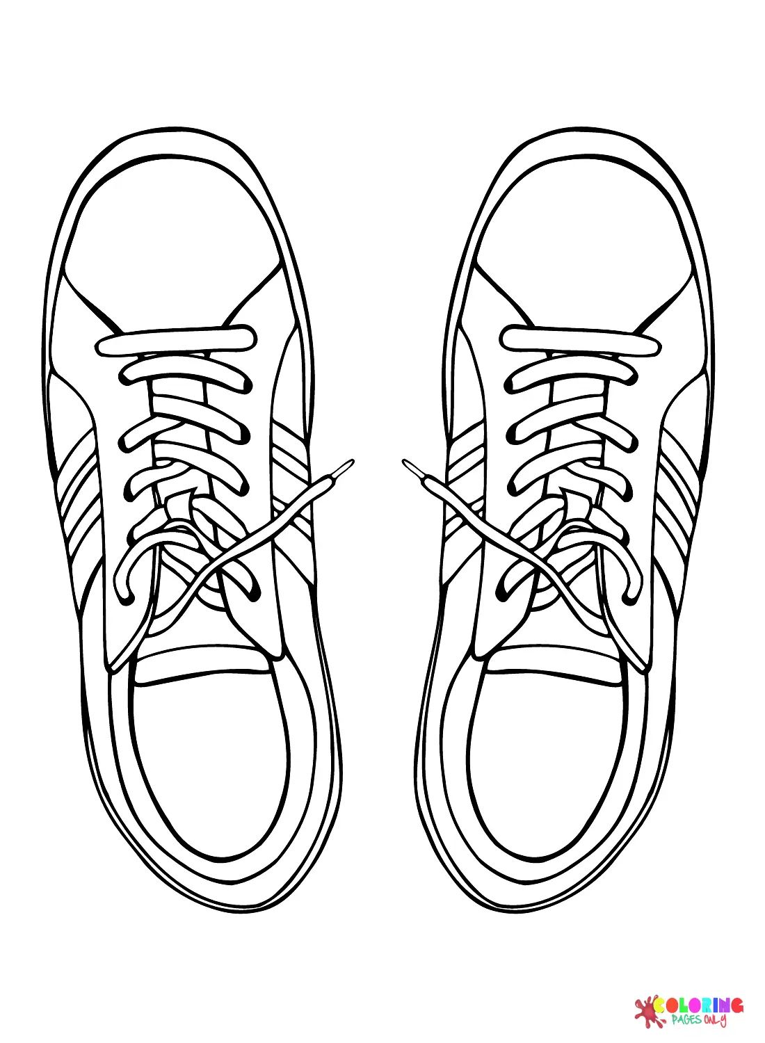 Çocuklar İçin Sneaker Boyama Sayfaları 
