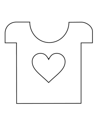 Çocuklar İçin T-shirt Boyama Sayfaları 