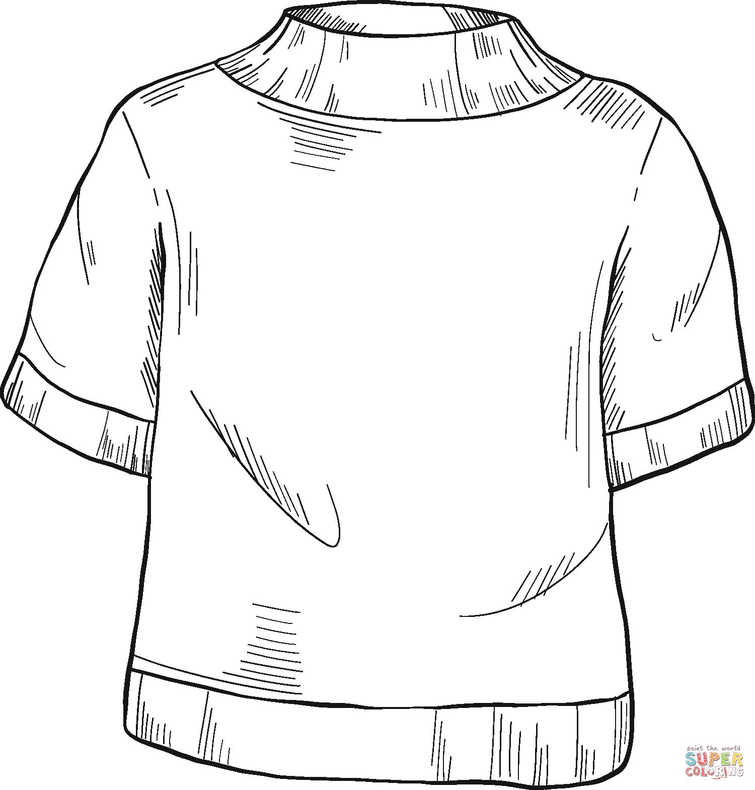 Çocuklar İçin T-shirt Boyama Sayfaları 
