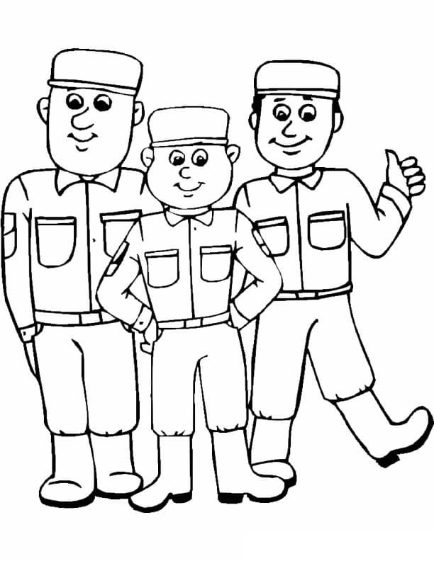 Çocuklar İçin Asker Boyama Sayfaları 