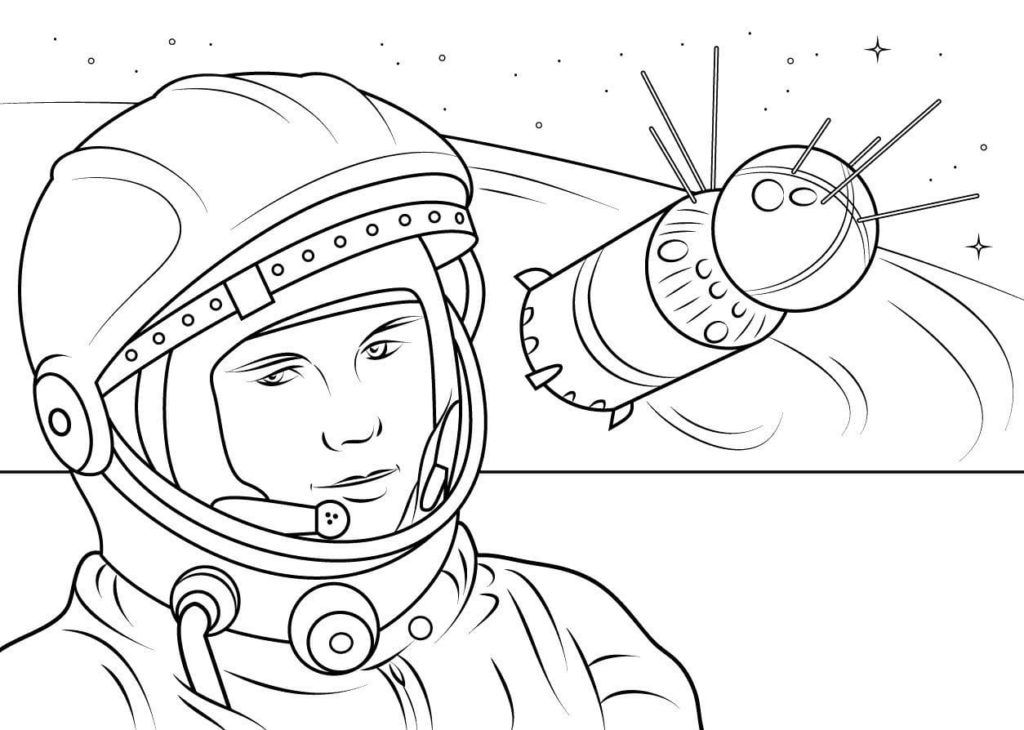 Çocuklar İçin Astronot Boyama Sayfaları 