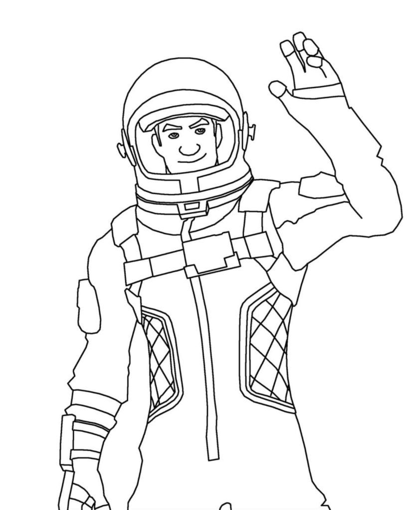 Çocuklar İçin Astronot Boyama Sayfaları 