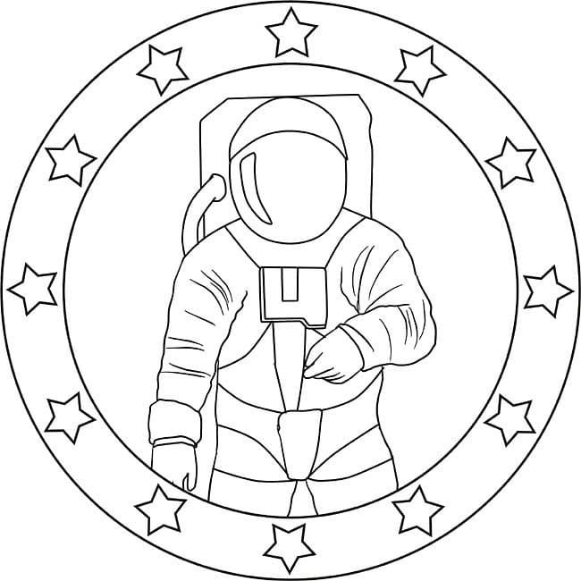Çocuklar İçin Astronot Boyama Sayfaları 