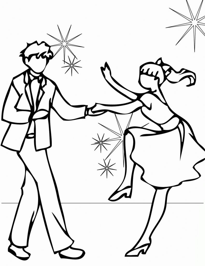 Çocuklar İçin Dansçı Boyama Sayfaları 