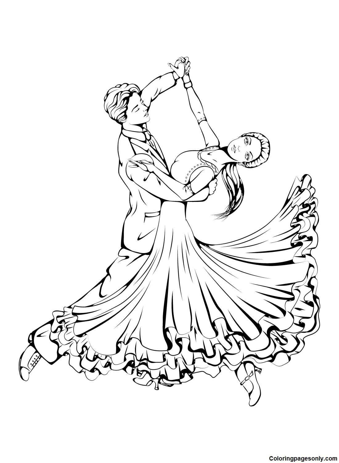 Çocuklar İçin Dansçı Boyama Sayfaları 