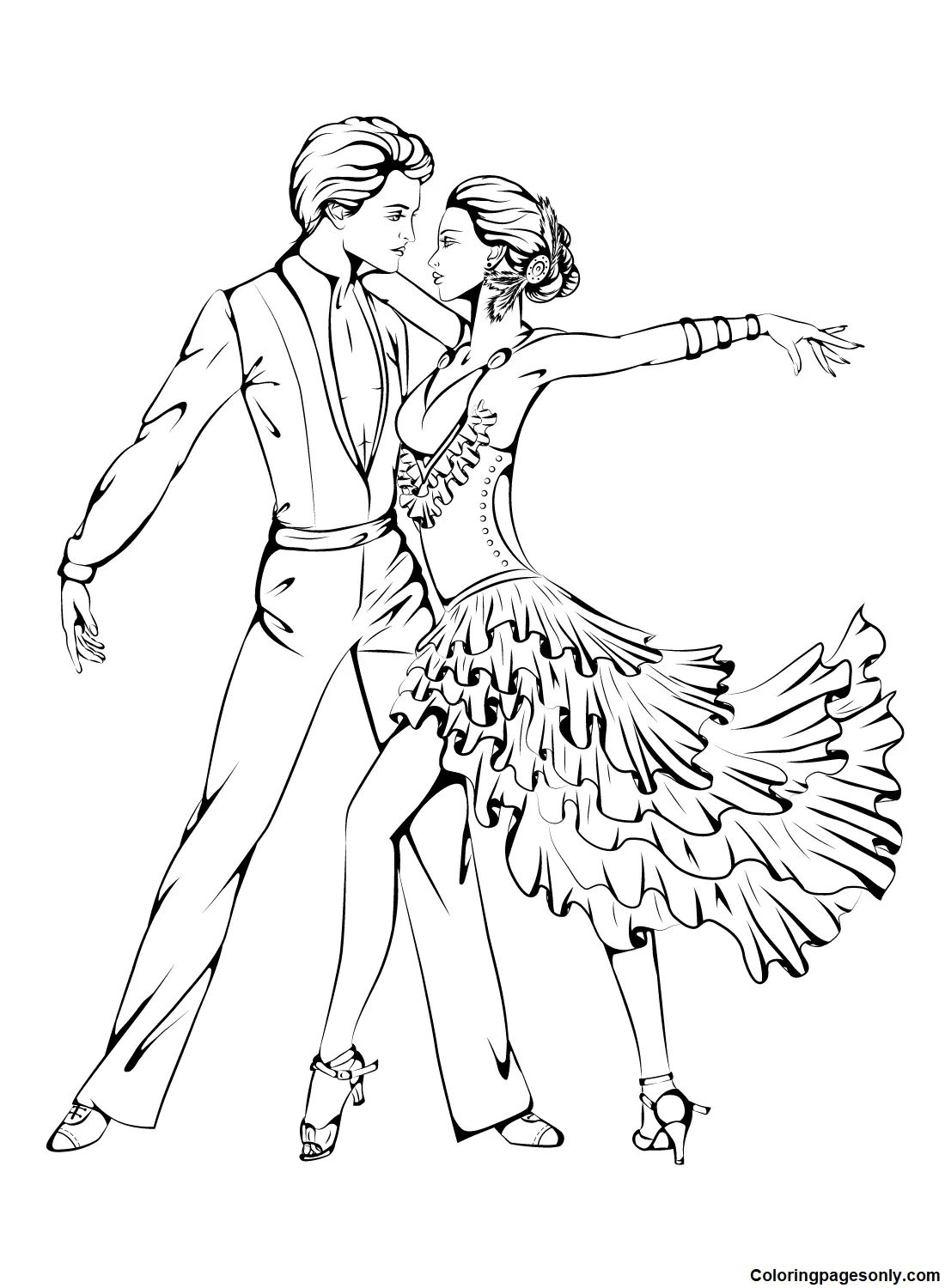 Çocuklar İçin Dansçı Boyama Sayfaları 