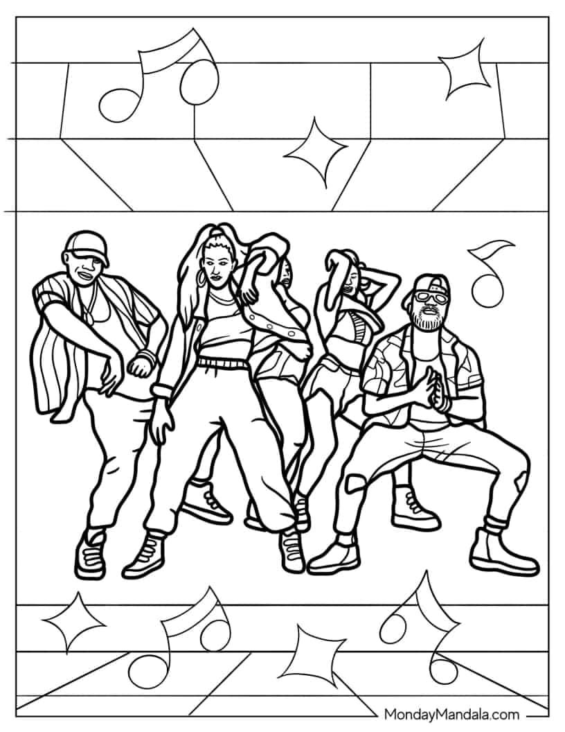Çocuklar İçin Dansçı Boyama Sayfaları 