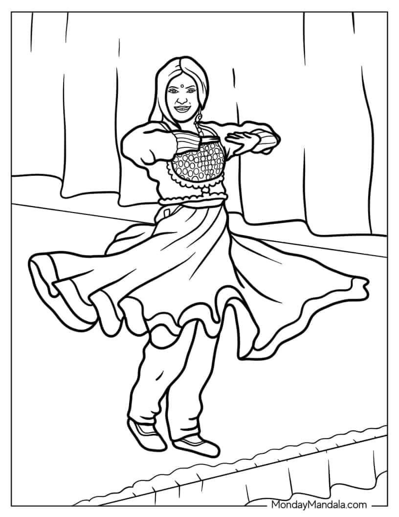 Çocuklar İçin Dansçı Boyama Sayfaları 