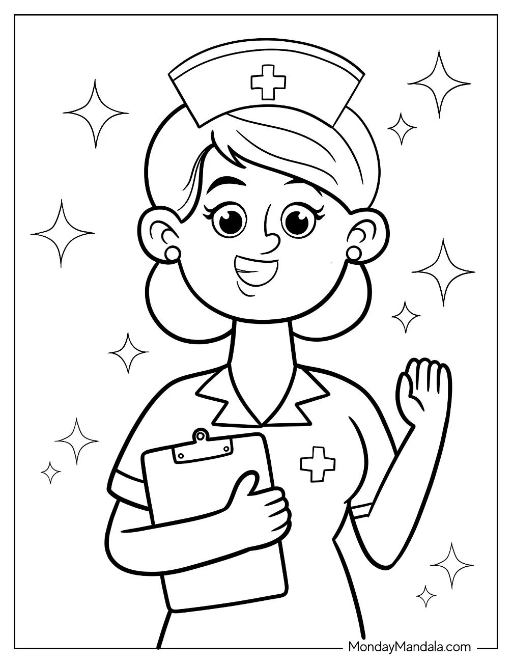 Çocuklar İçin Doktor Boyama Sayfaları 