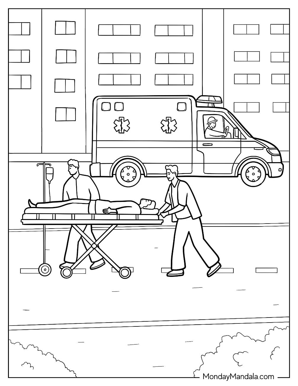 Çocuklar İçin Doktor Boyama Sayfaları 