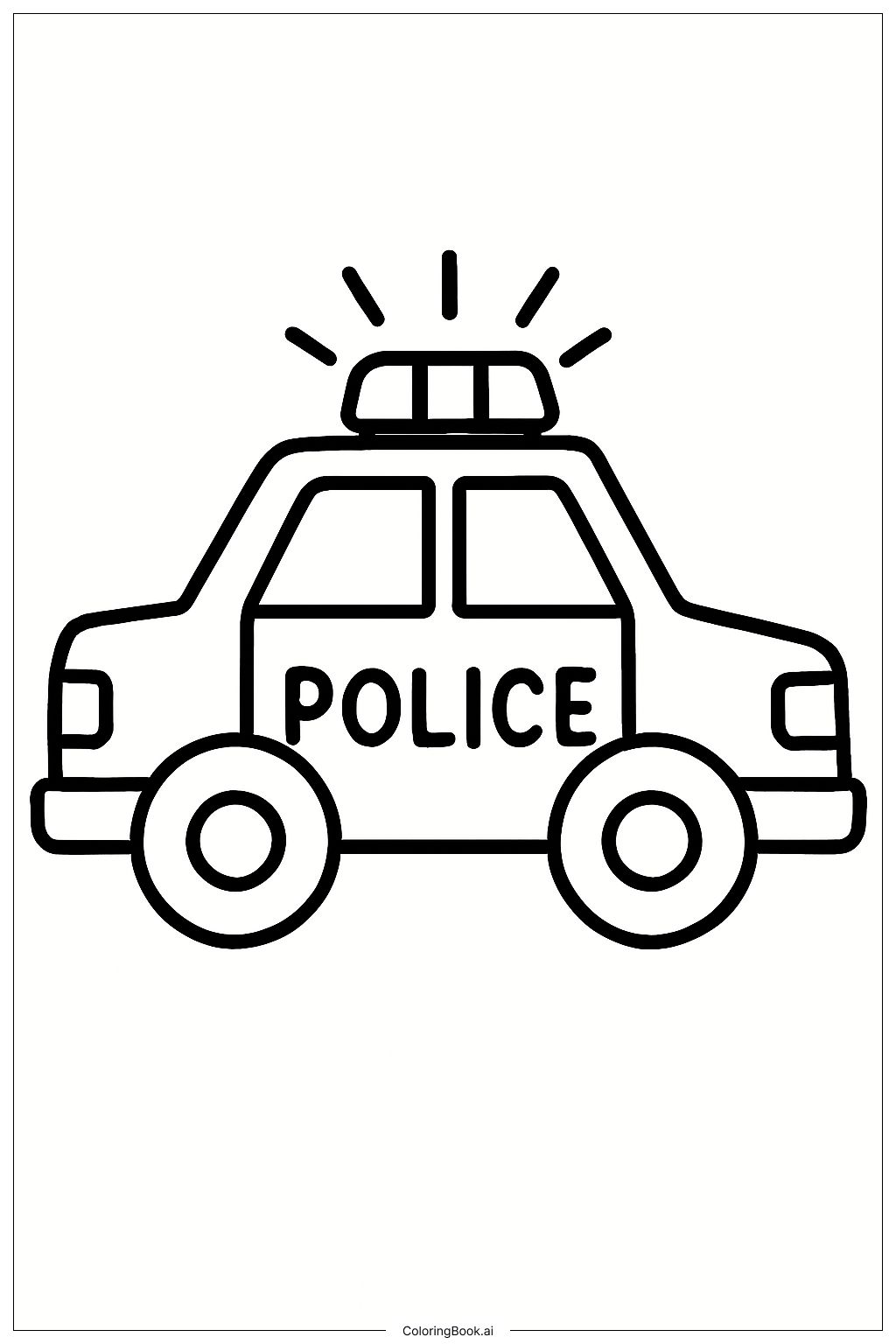 Çocuklar İçin Trafik-Polisi Boyama Sayfaları 