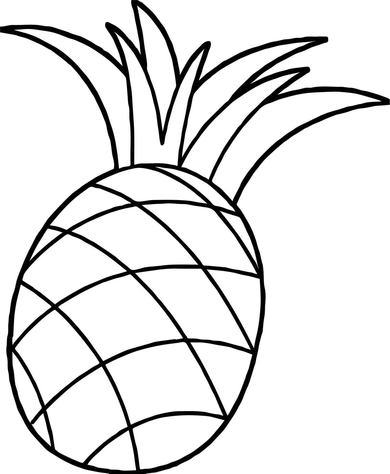 Çocuklar İçin Ananas Boyama Sayfaları 
