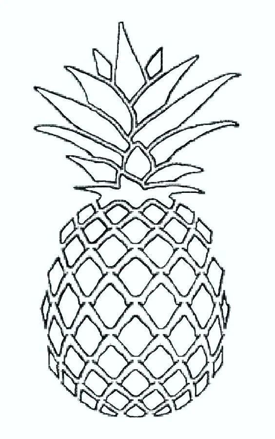 Çocuklar İçin Ananas Boyama Sayfaları 